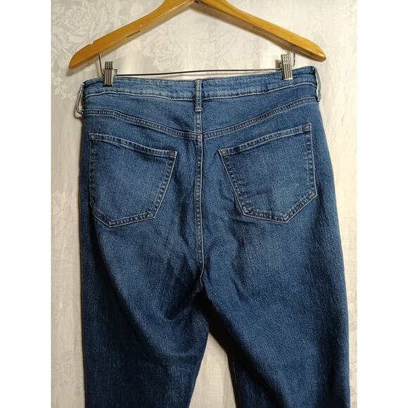 Old Navy Jeans 10 Extra High Rise Kicker Boot Cut Button Fly Secret Slim Pockets - Picture 9 of 14